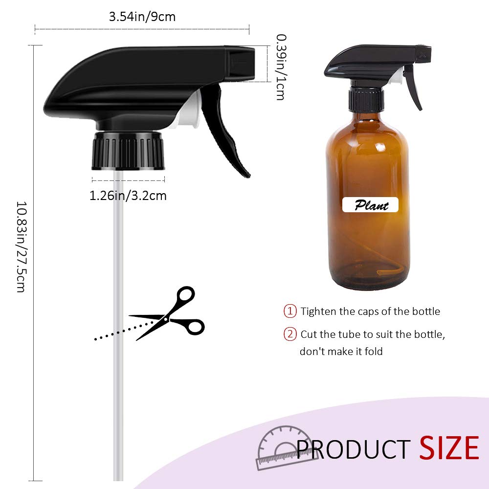 12PCS Spray Bottle Nozzle Trigger Sprayer for Bottles (12 Count)