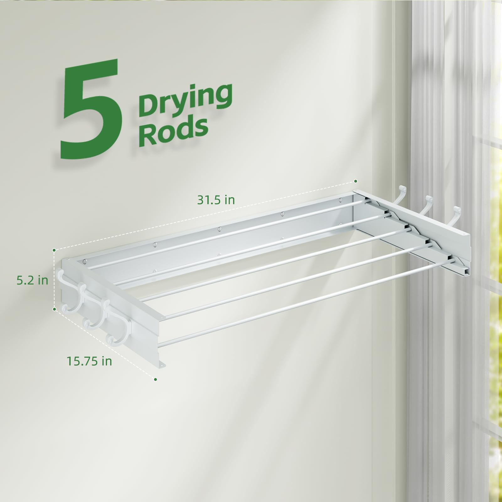 Wall Mounted Drying Rack 31.5"