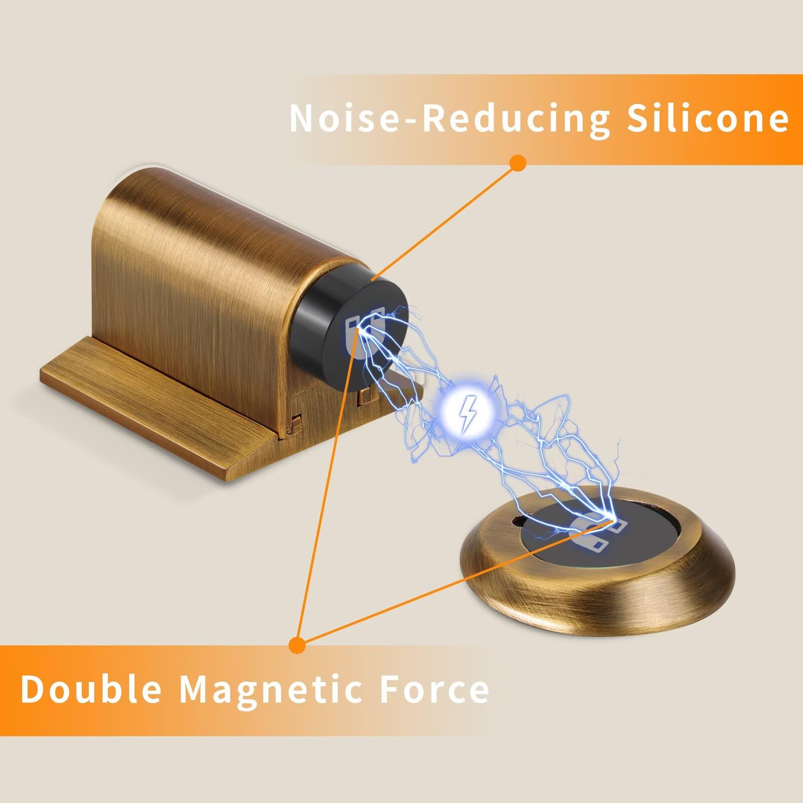 Magnetic Door Stoppers for Bottom of Door (2 Count)