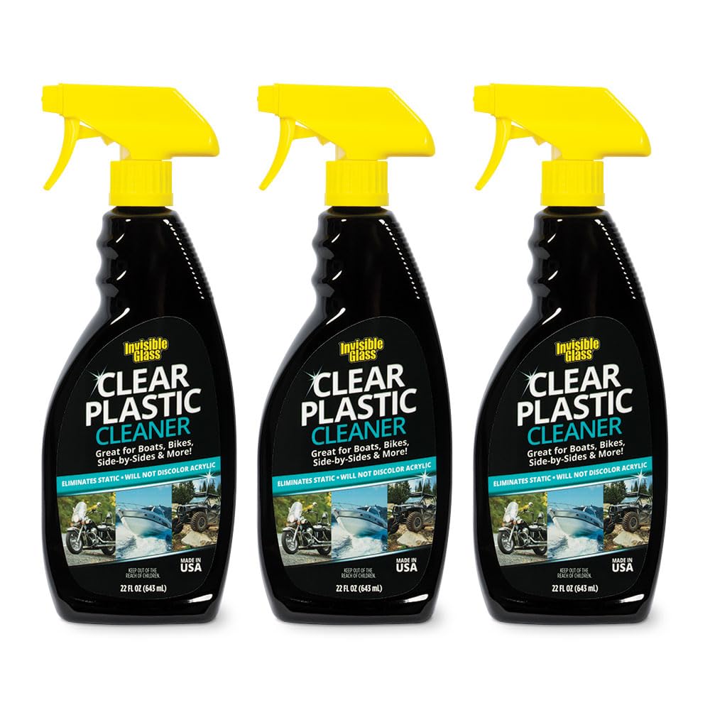92084 3PK Clear Plastic Cleaner for Cars (3 Count)