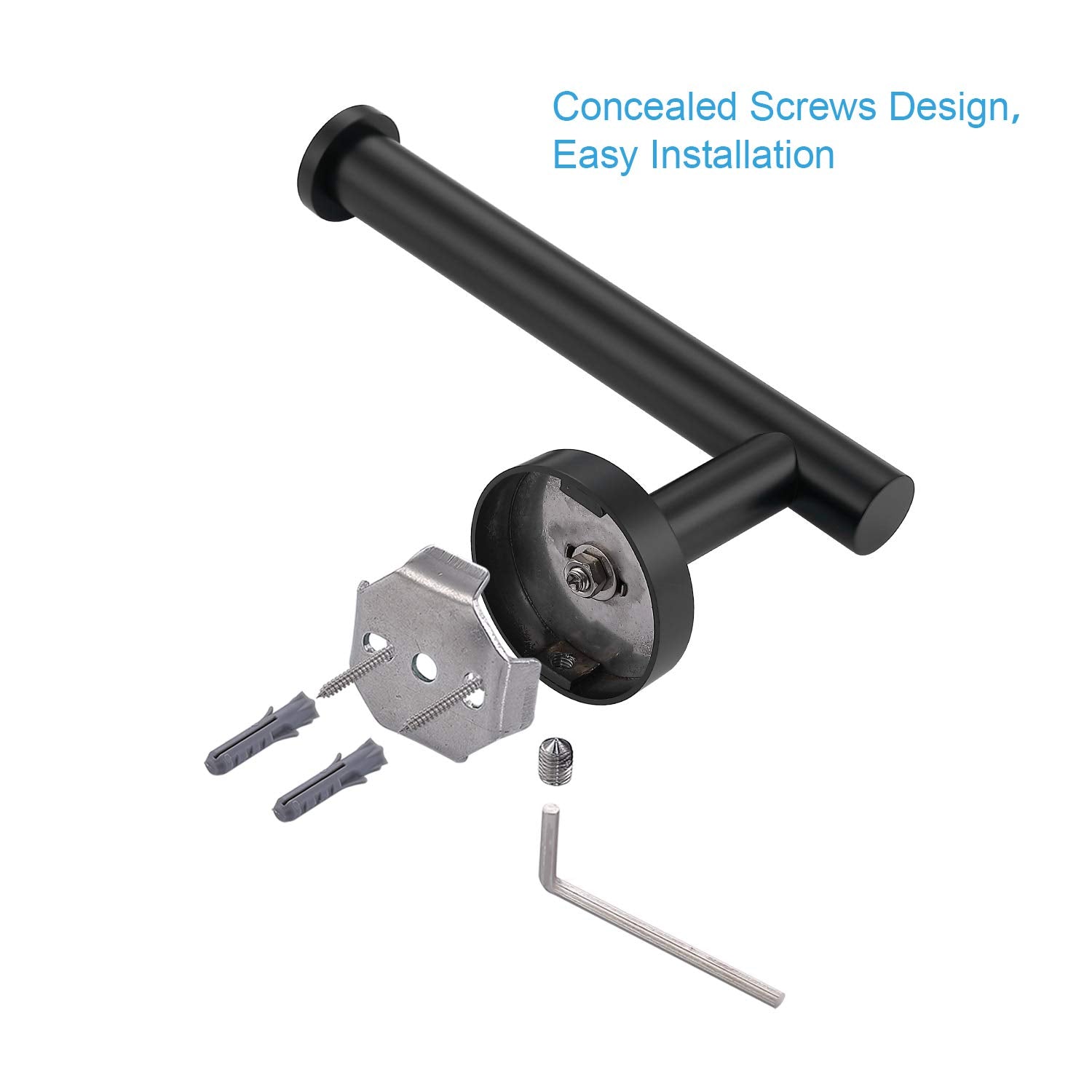 Matte Black Toilet Paper Holder SUS304 Stainless Steel