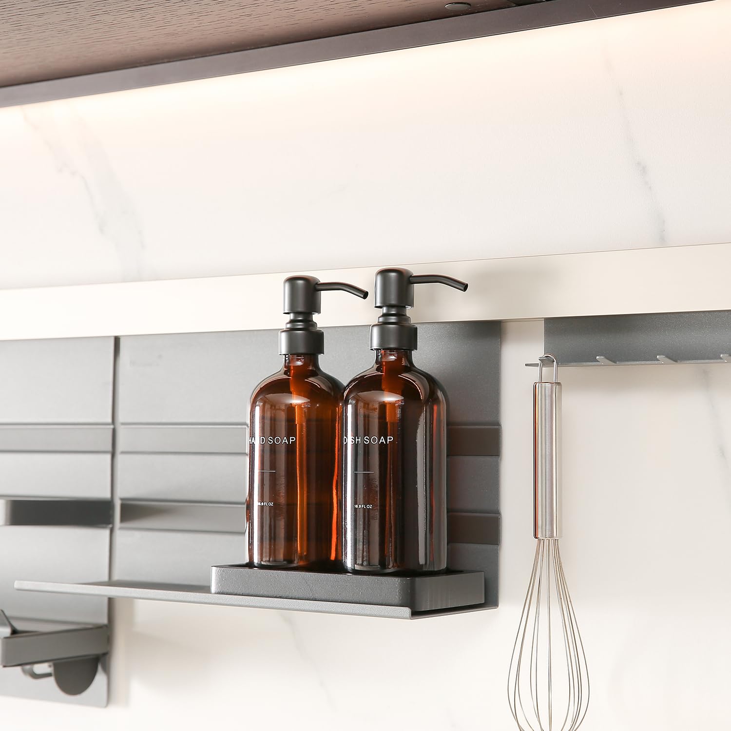 Amber Soap Dispenser Set (2 Count)
