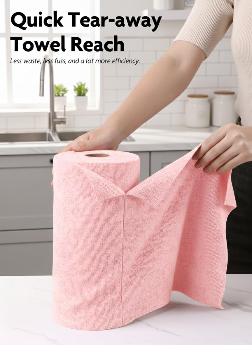 Microfiber Cleaning Cloth Roll (60 Count) - ModHome Supplies
