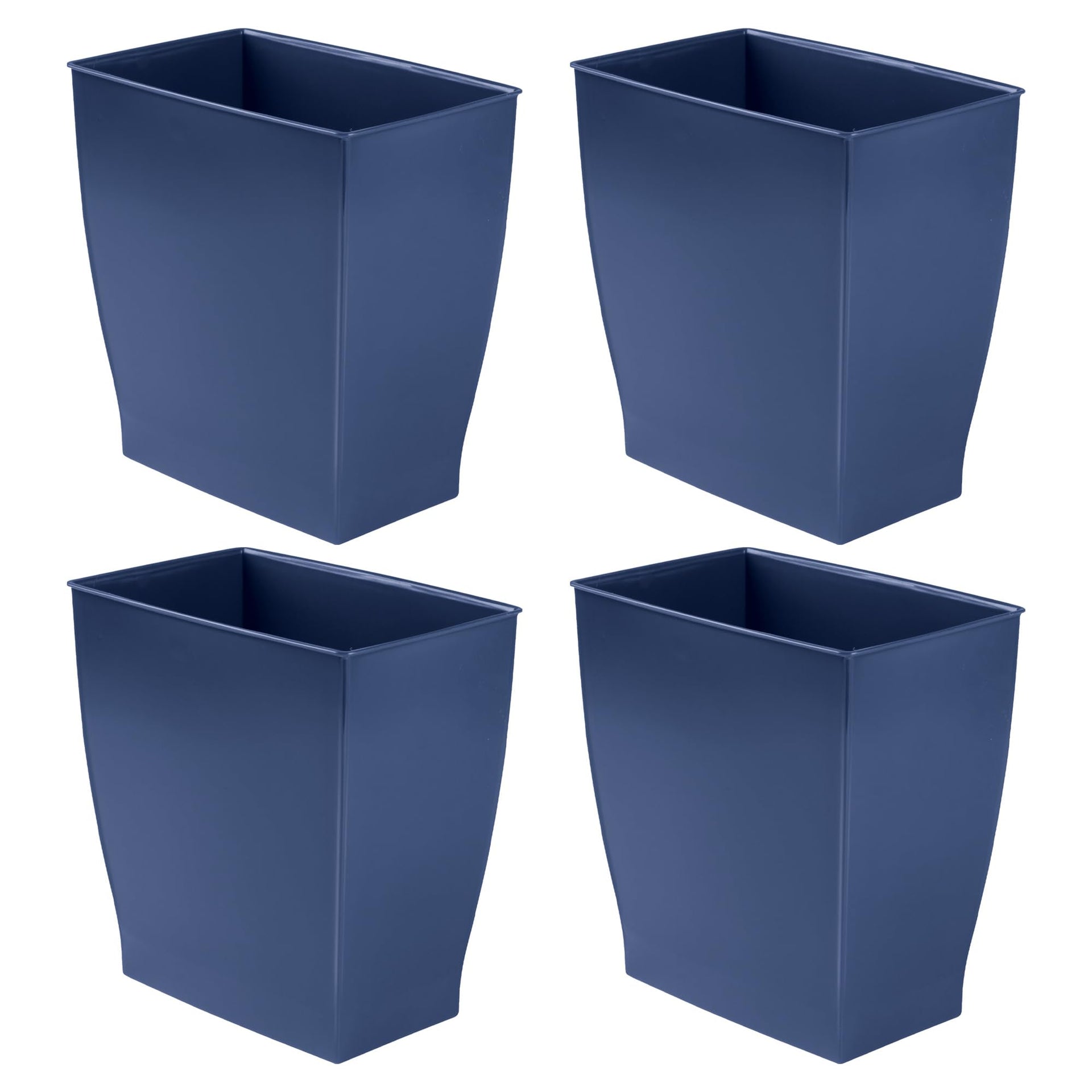Small Plastic Bathroom Trash Can (4 Count)