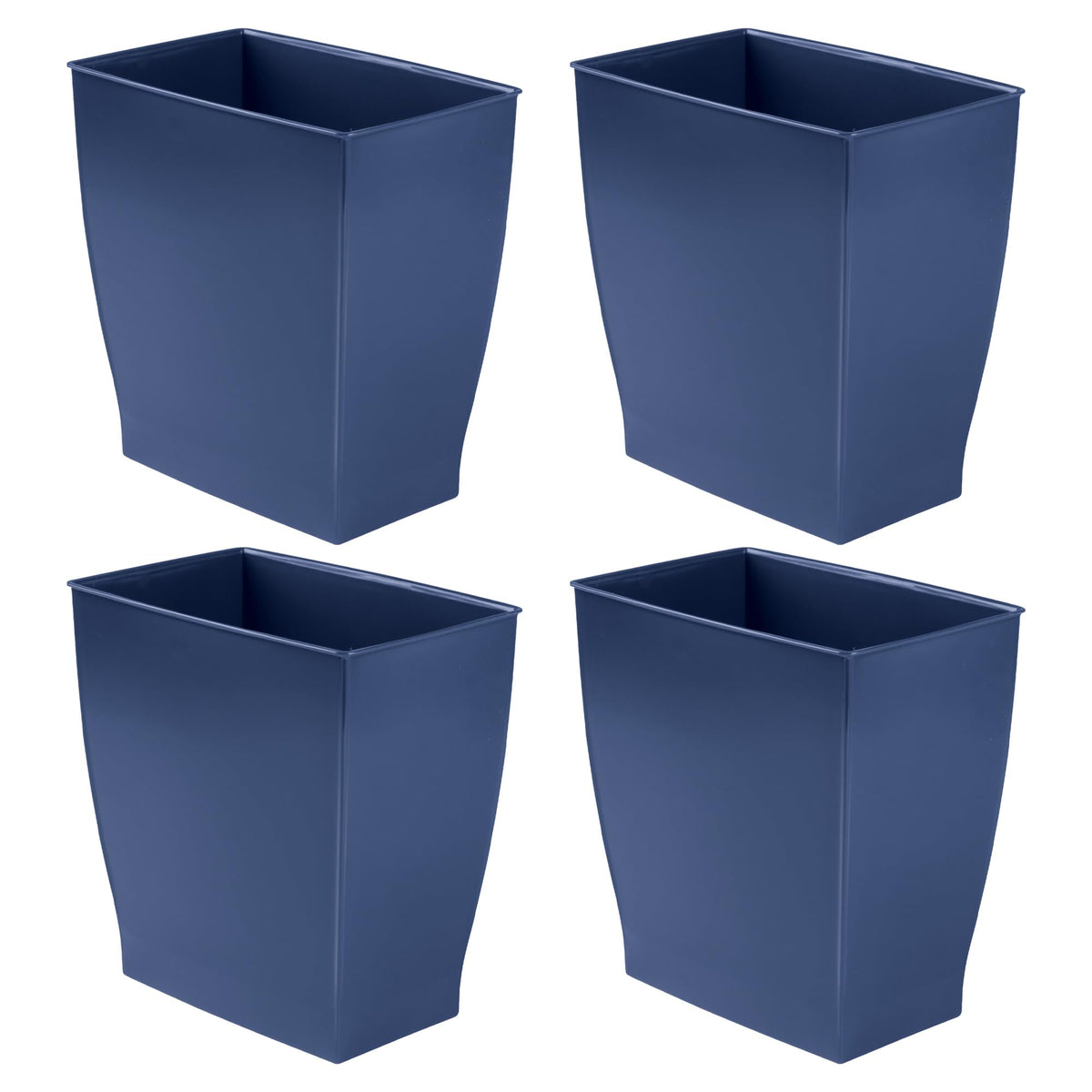 Small Plastic Bathroom Trash Can (4 Count)