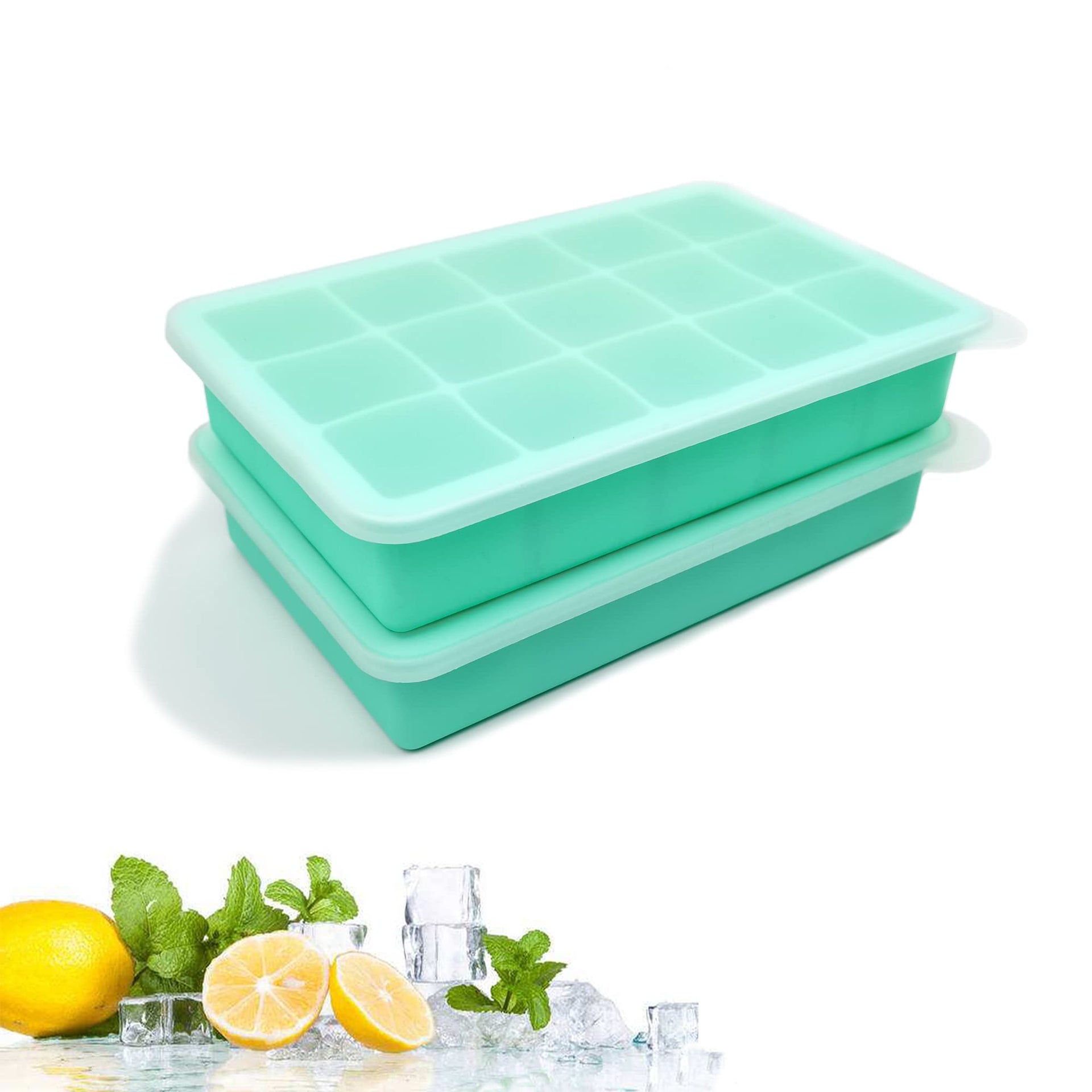 2 Pack Silicone Ice Cube Trays (5.76 Ounce)