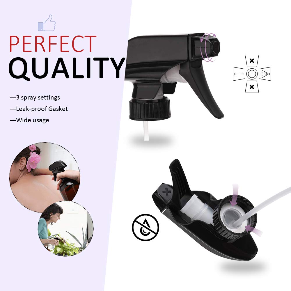 12PCS Spray Bottle Nozzle Trigger Sprayer for Bottles (12 Count)