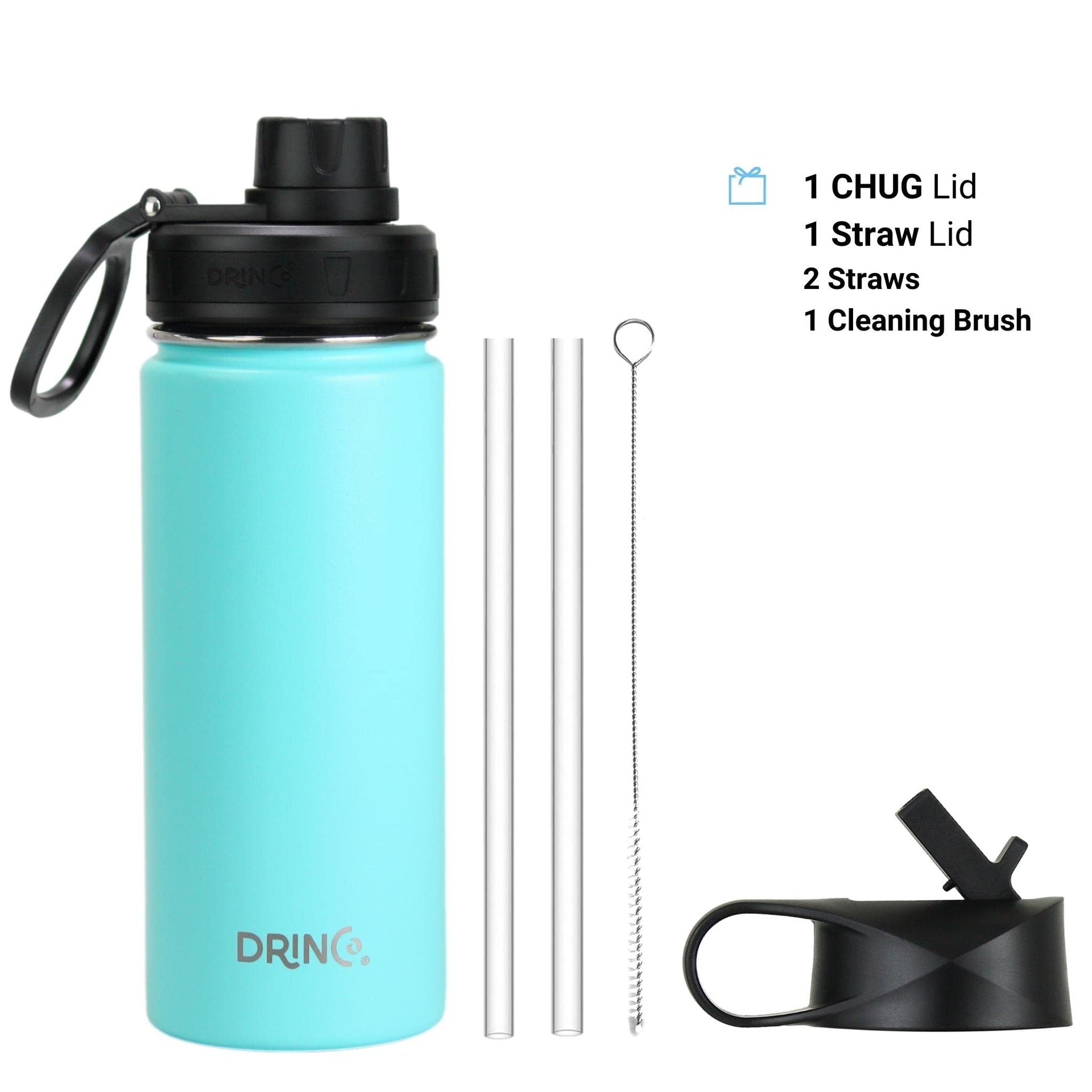 Stainless Steel Water Bottle Spout Lid Vacuum Insulated Double Wall Water Bottle Wide Mouth