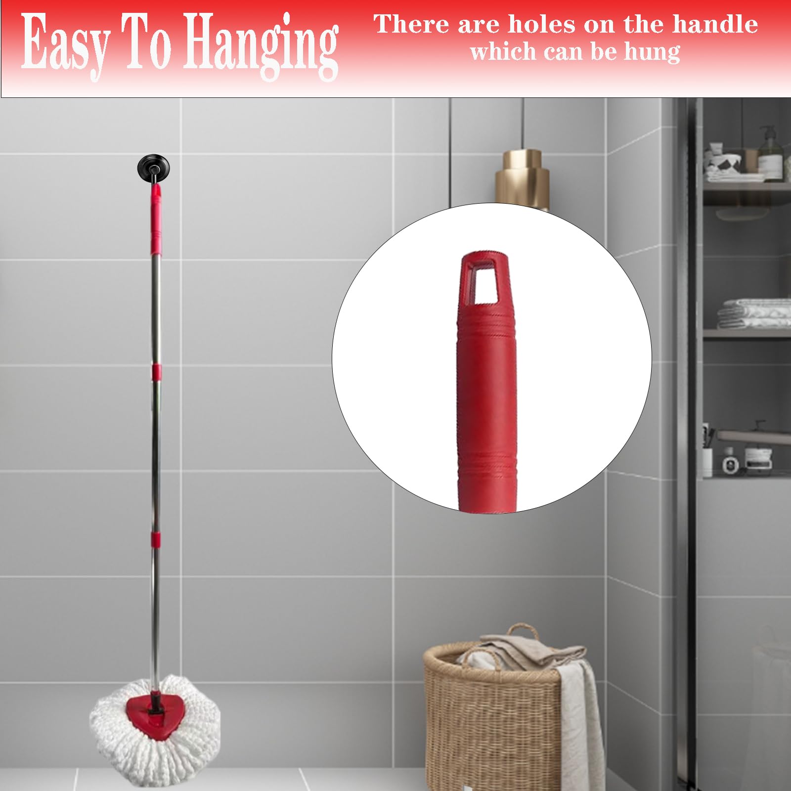 Spin Mop Replacement Handle (2 Count)