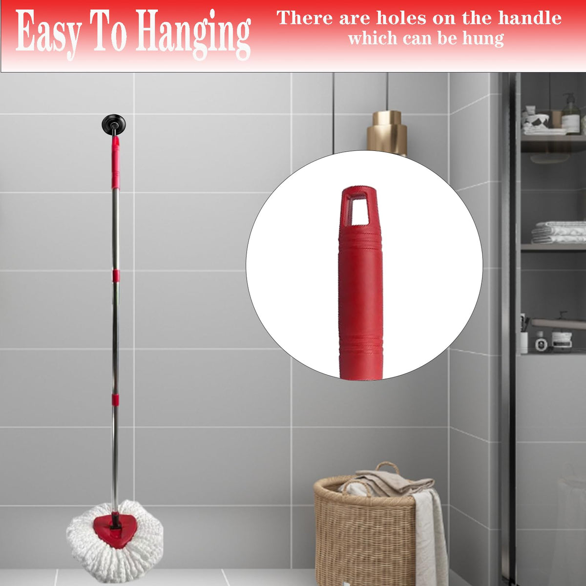 Spin Mop Replacement Handle (2 Count)