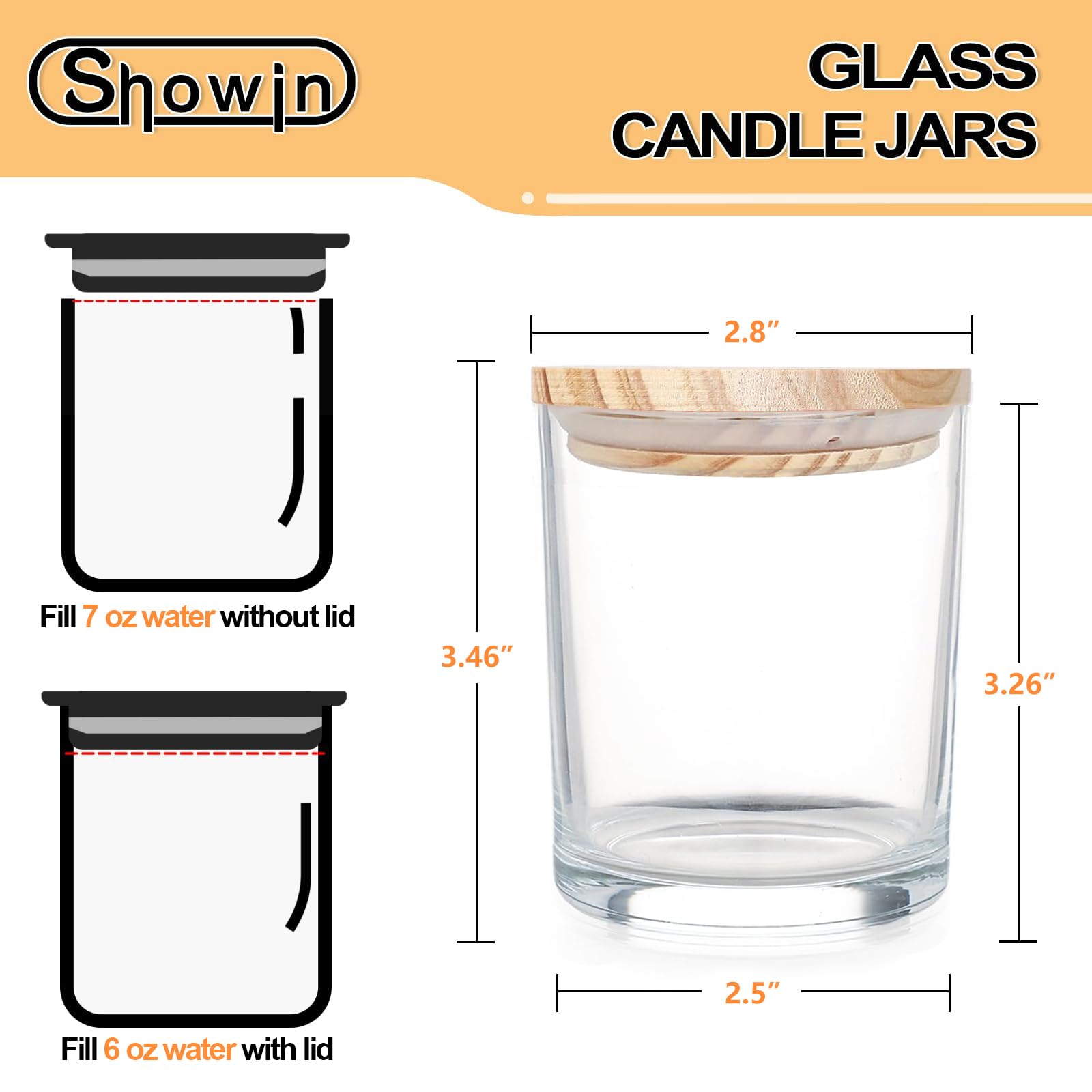 Thick Candle Jars for Making Candles 12 Pcs (12 Count)