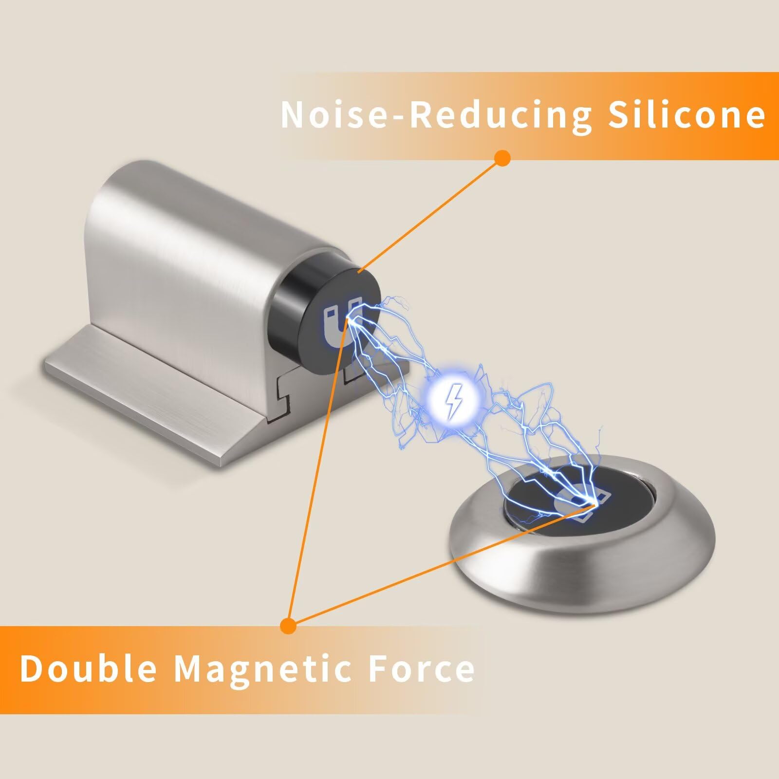 Magnetic Door Stoppers for Bottom of Door (4 Count)