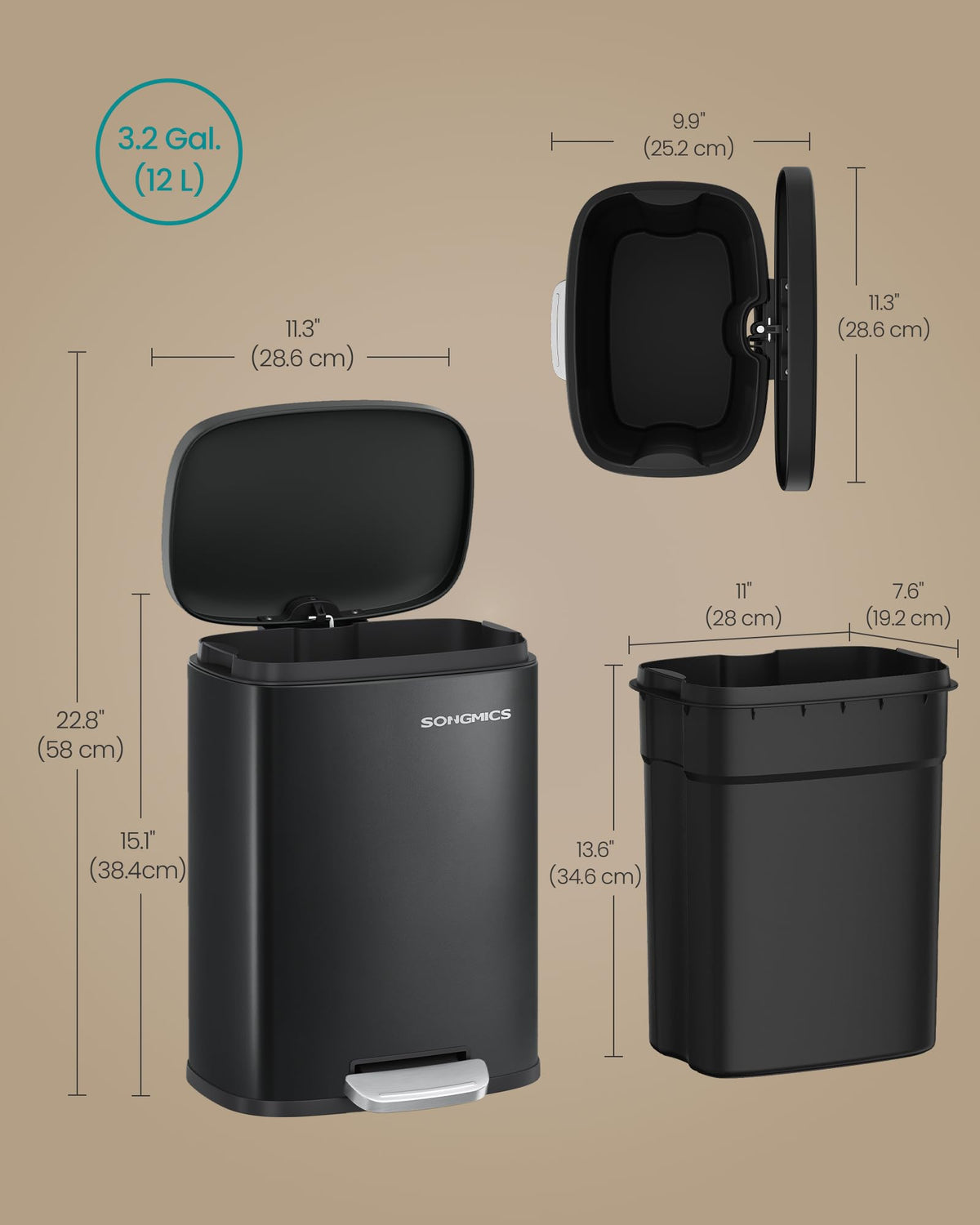 Stainless Steel Trash Can