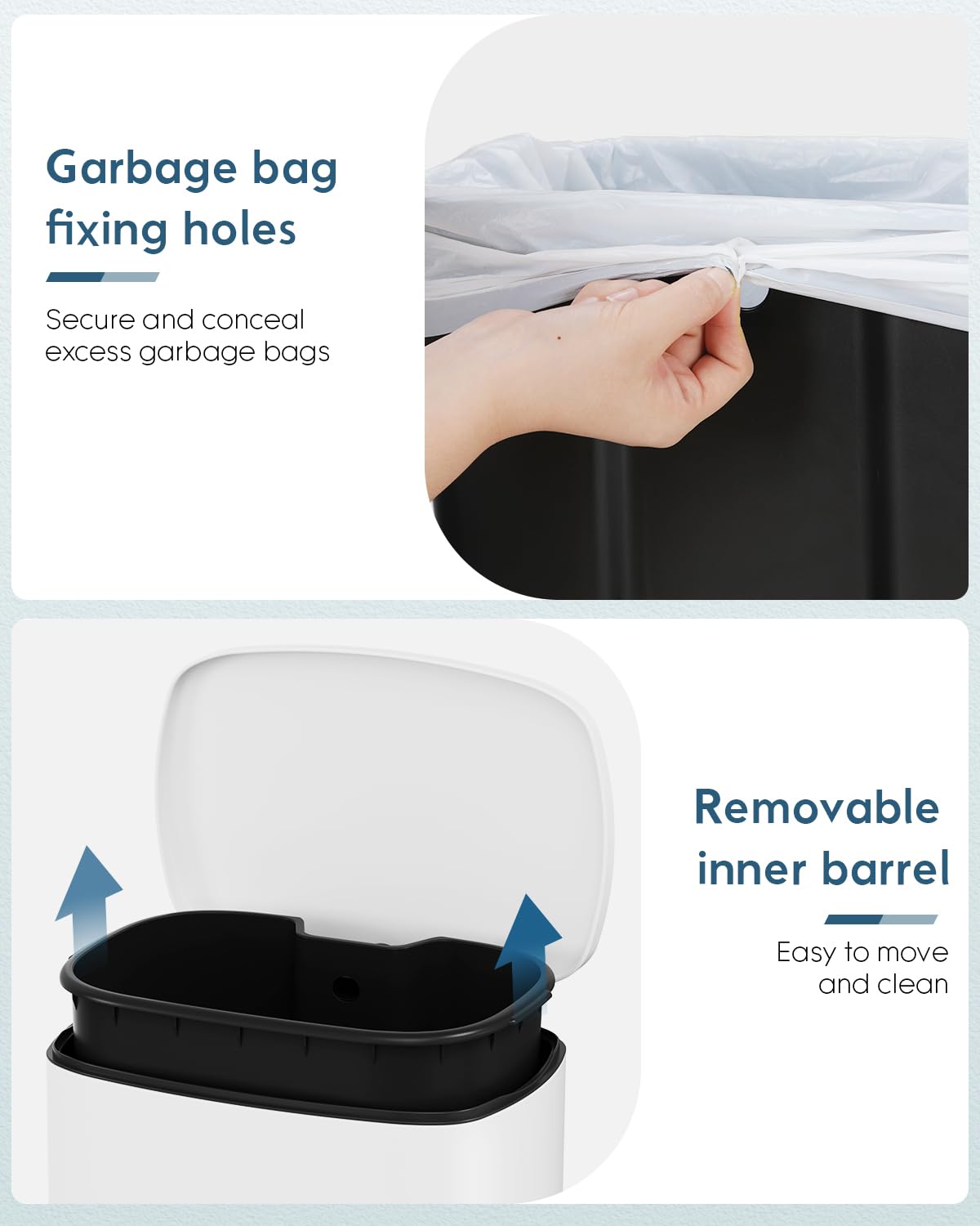 13.2 +1.3 Gallon Step Trash Can w