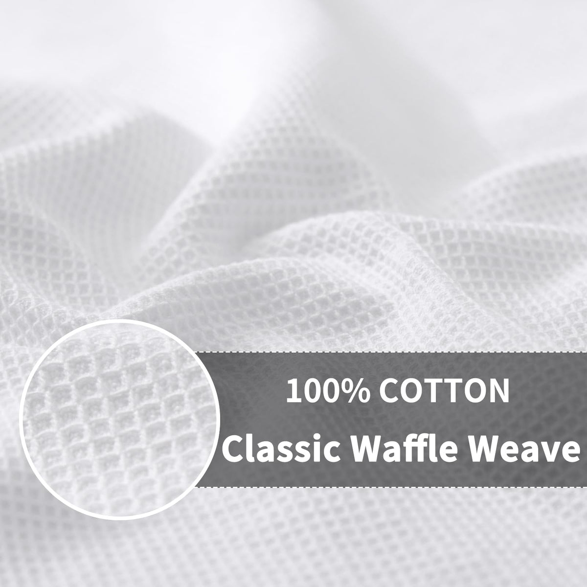 100% Cotton Waffle Weave Kitchen Towels (8 Count)