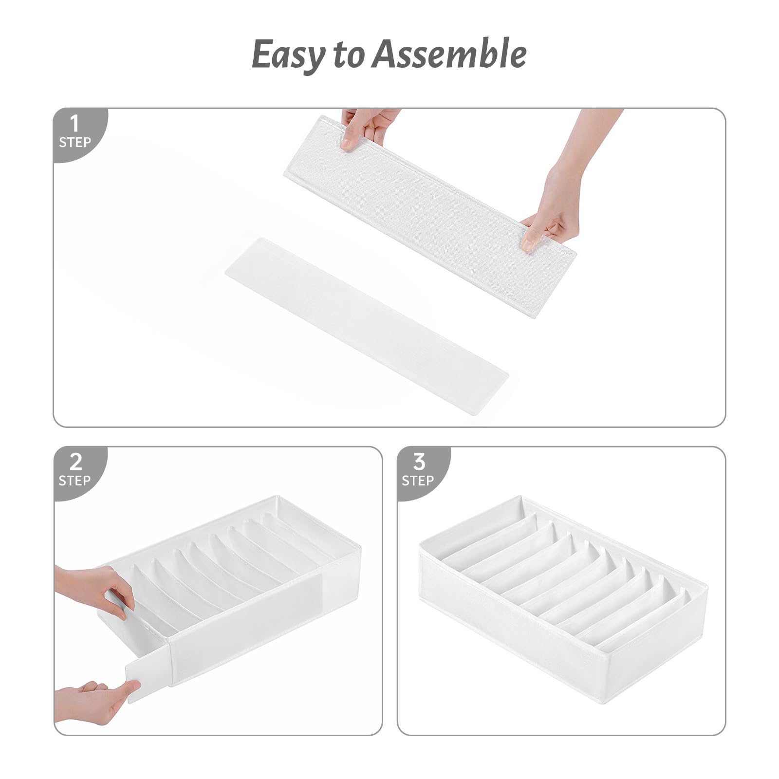 4 Packs T shirt Drawer Organizers for Clothing (4 Count)