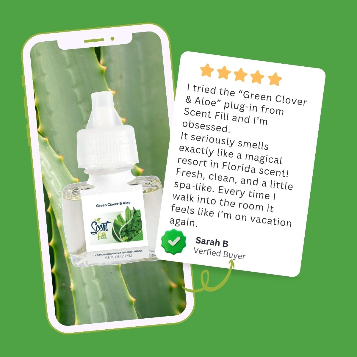 Green Clover & Aloe Plug in Air Freshener (2.72 Fl Oz)