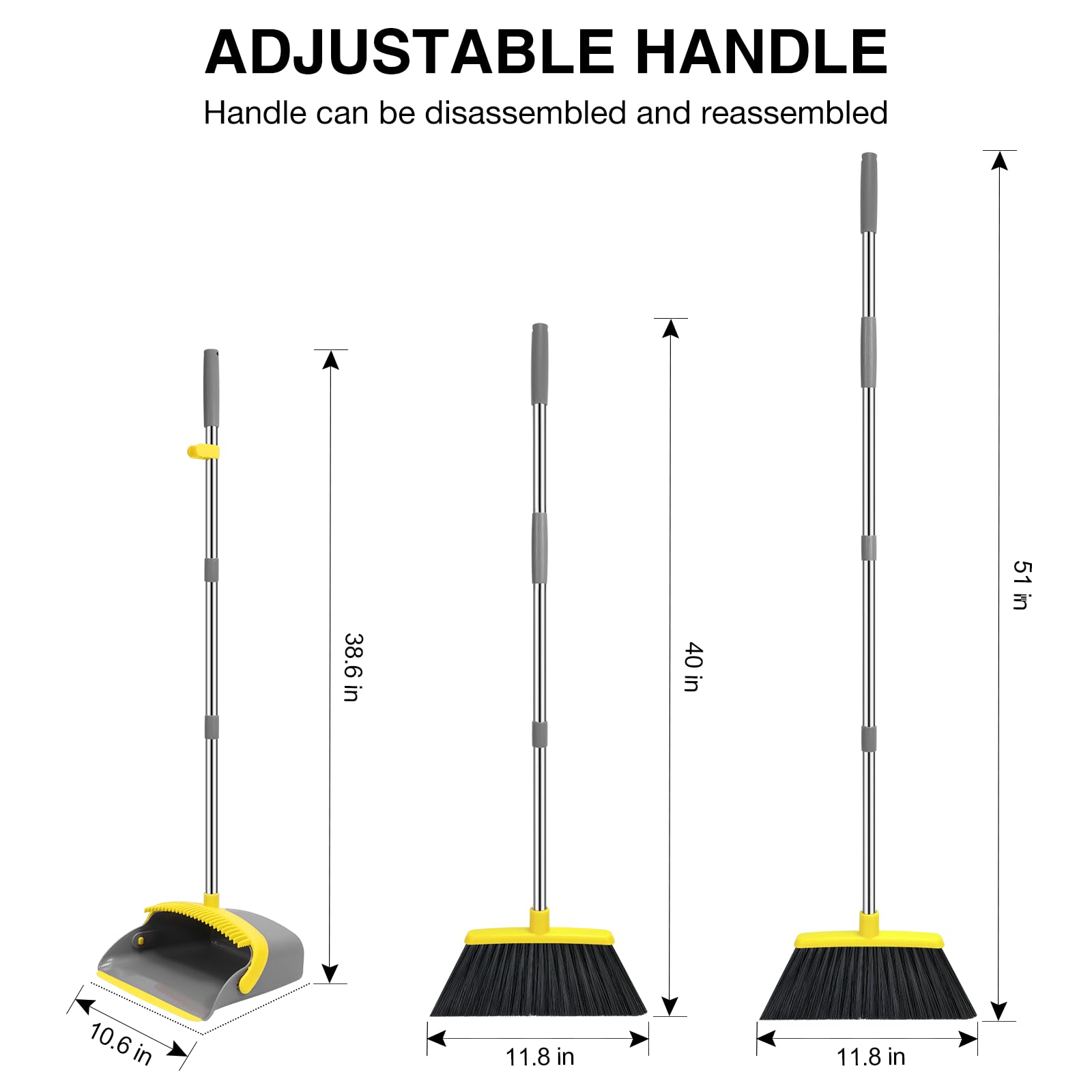 Broom and Dustpan Set (4 Count)