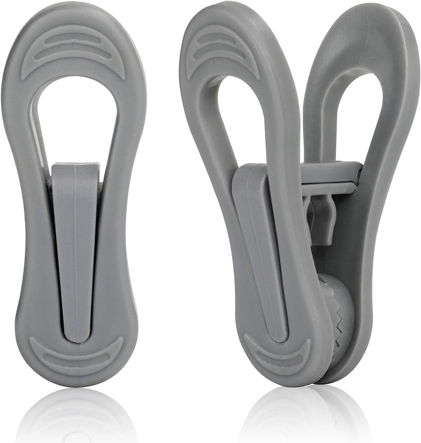 50pc Grey Plastic Hanger Clips (50 Count)