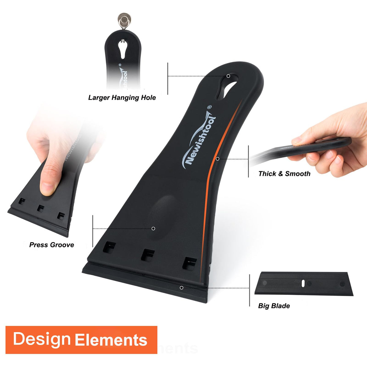 Plastic Razor Scraper with 3