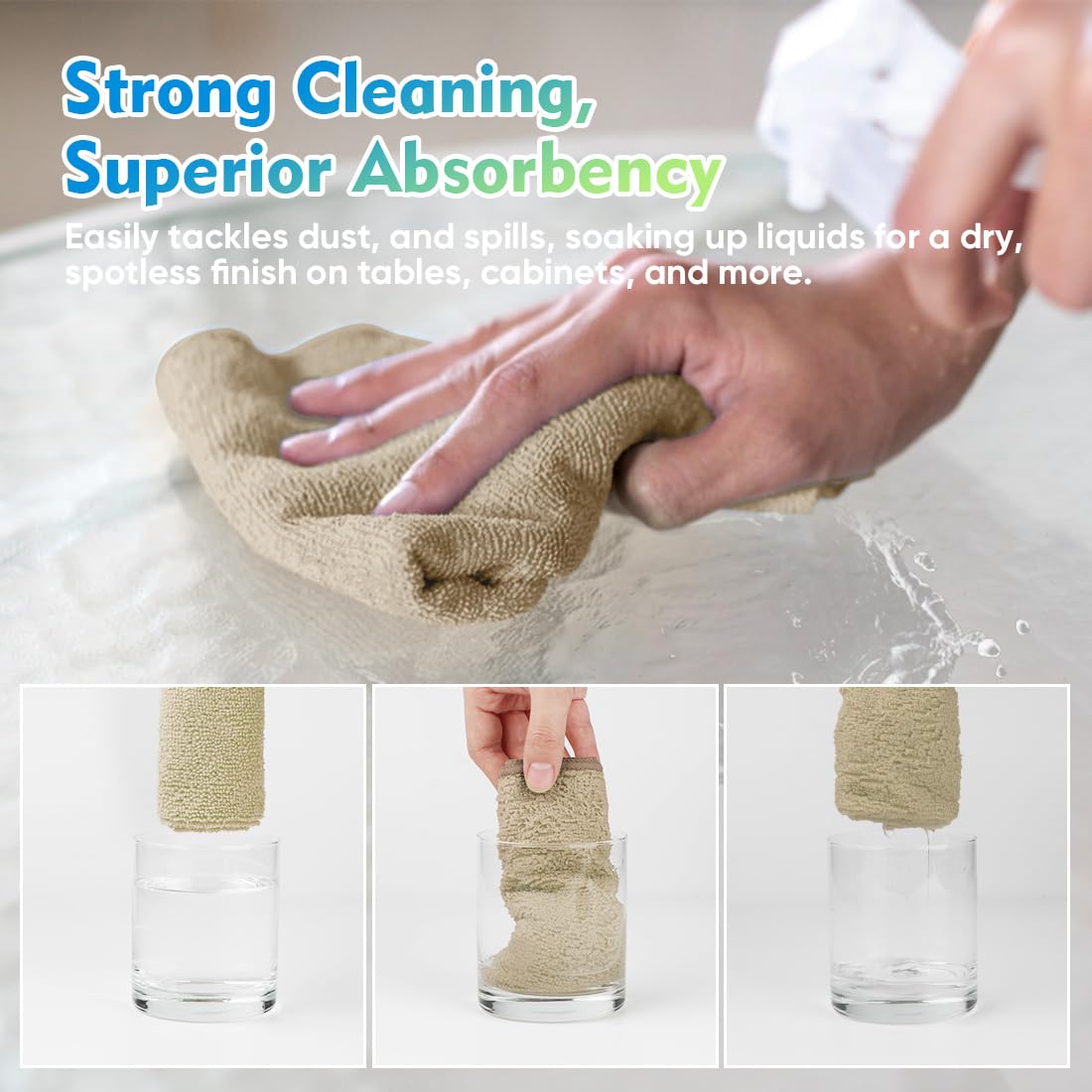 Brown Microfiber Cleaning Cloth 6 Pack 12.5 x 12.5 inch Microfiber Towels for Cars Ultra Absorbent Car Washing Cloth Lint Free Streak Free Cleaning Rags for Car (6 Count)