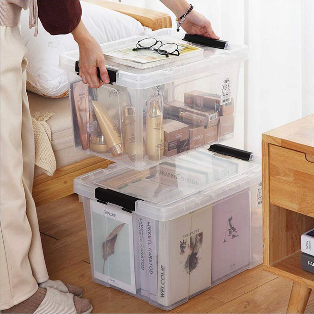34 Quart Clear Lidded Container Tote (4 Count)