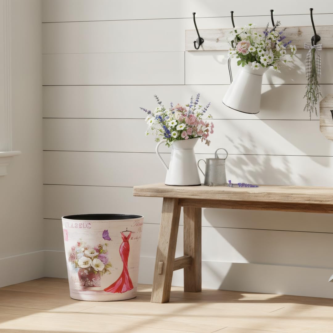 PU Leather Small Trash Can Wastebasket