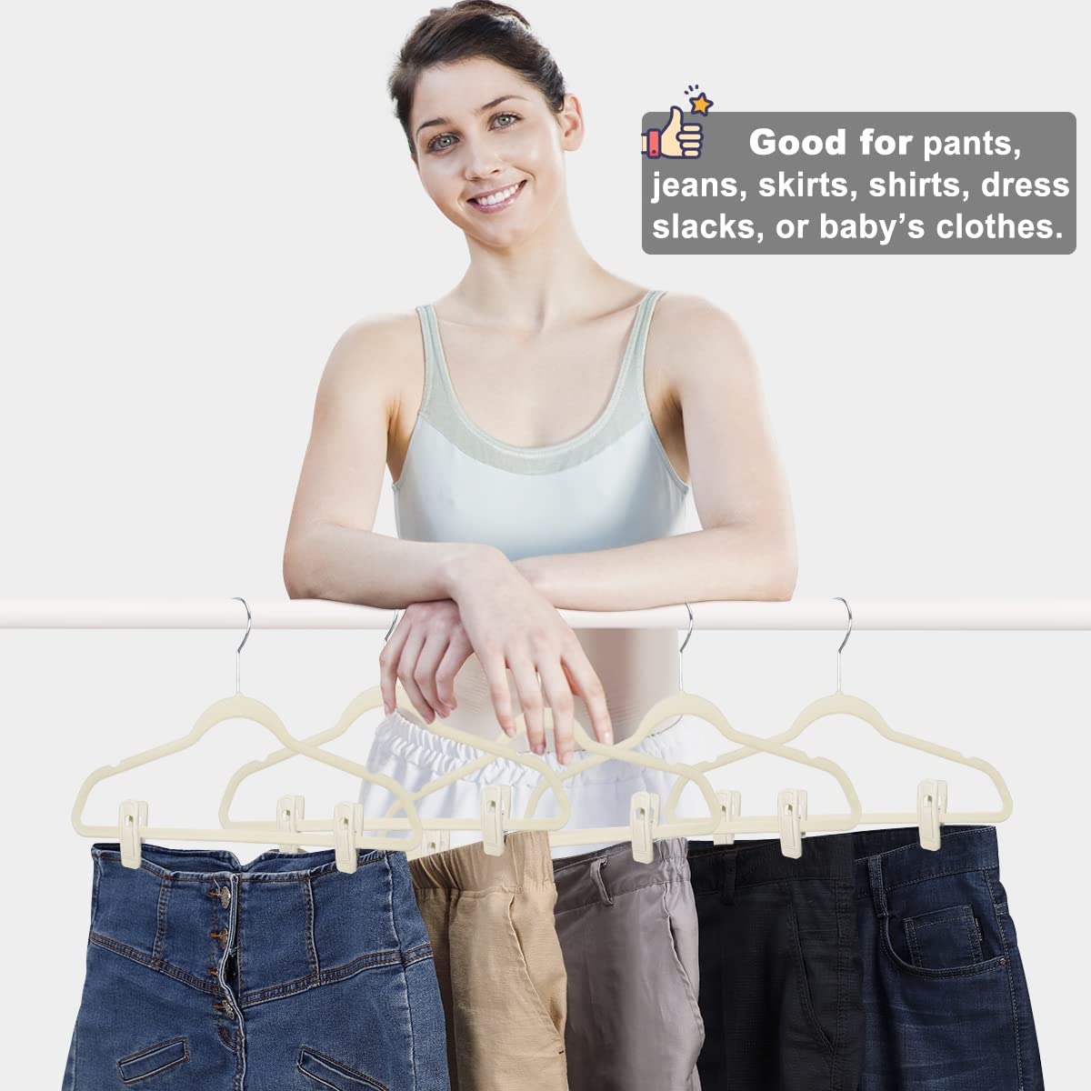 Velvet Hanger Clips (40 Count)