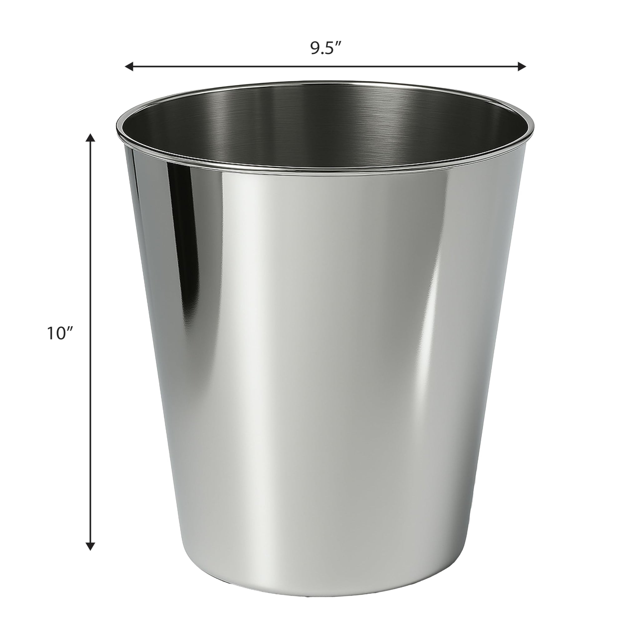 Nolan 2 Gal Smooth Steel Wastebasket