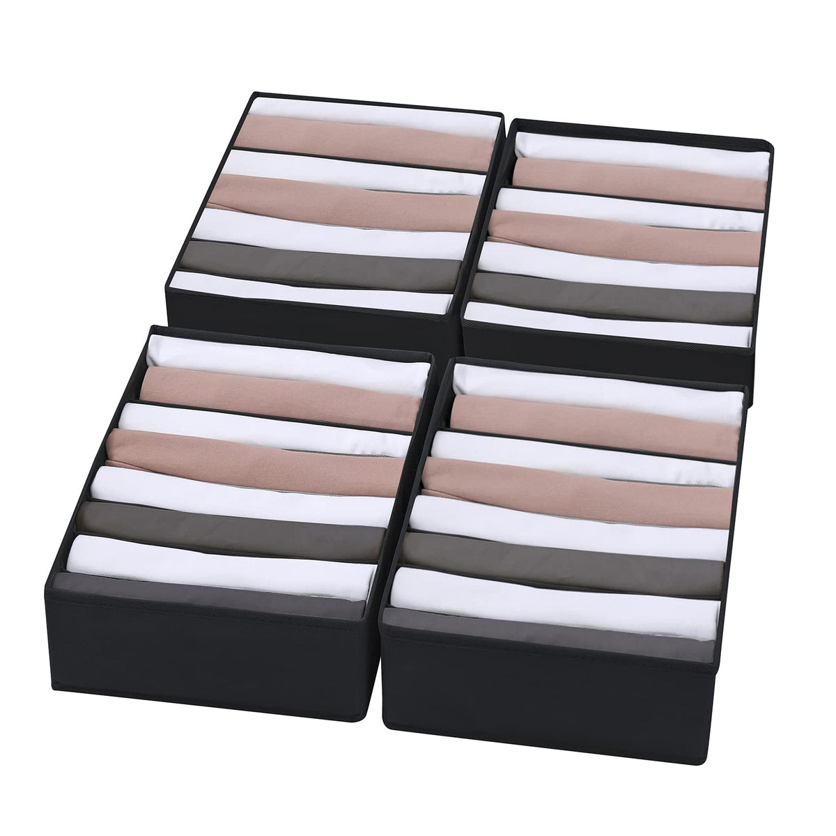 4 Packs T shirt Drawer Organizers for Clothing (4 Count)