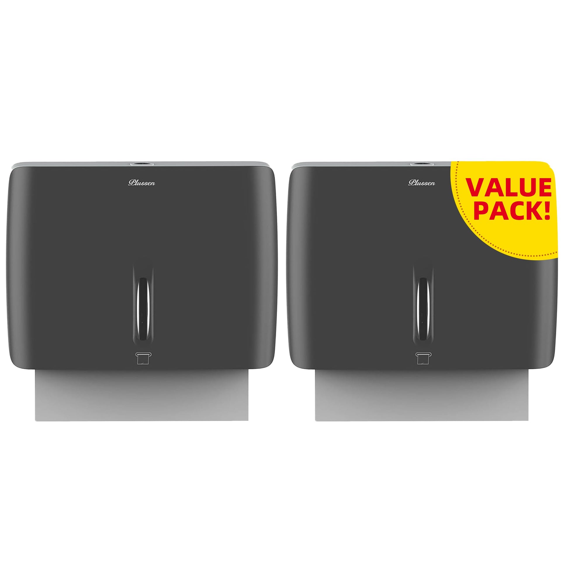 Bathroom Paper Towel Dispenser Pack of 2 Durable ABS Plastic Easy Installation No Drilling Waterproof Dustproof for Home Washroom Kitchen Bedroom (2 Count)