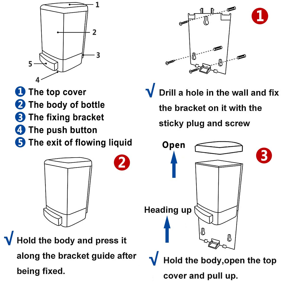 Manual Soap Dispenser Wall Mounted