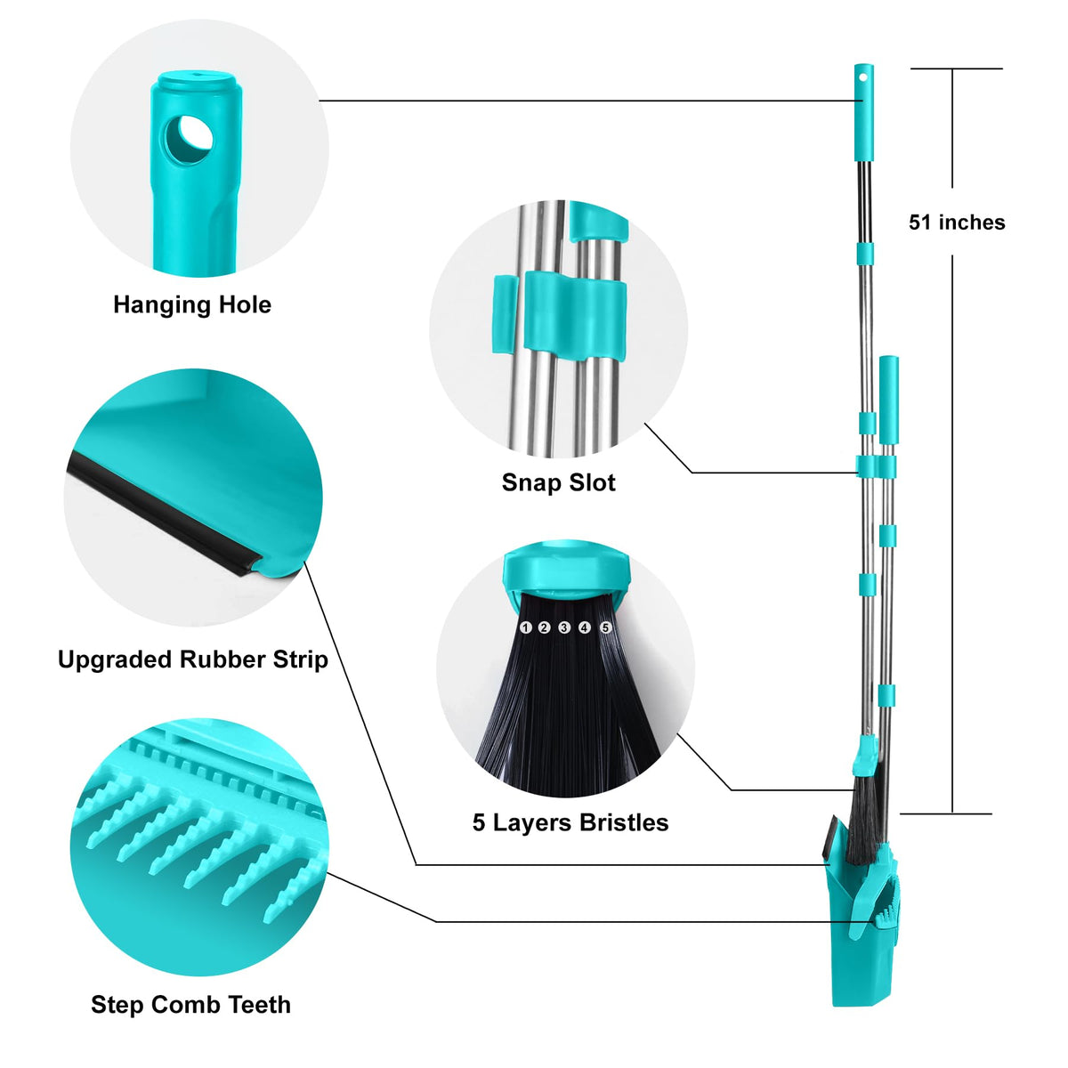 Broom and Dustpan Set for Home
