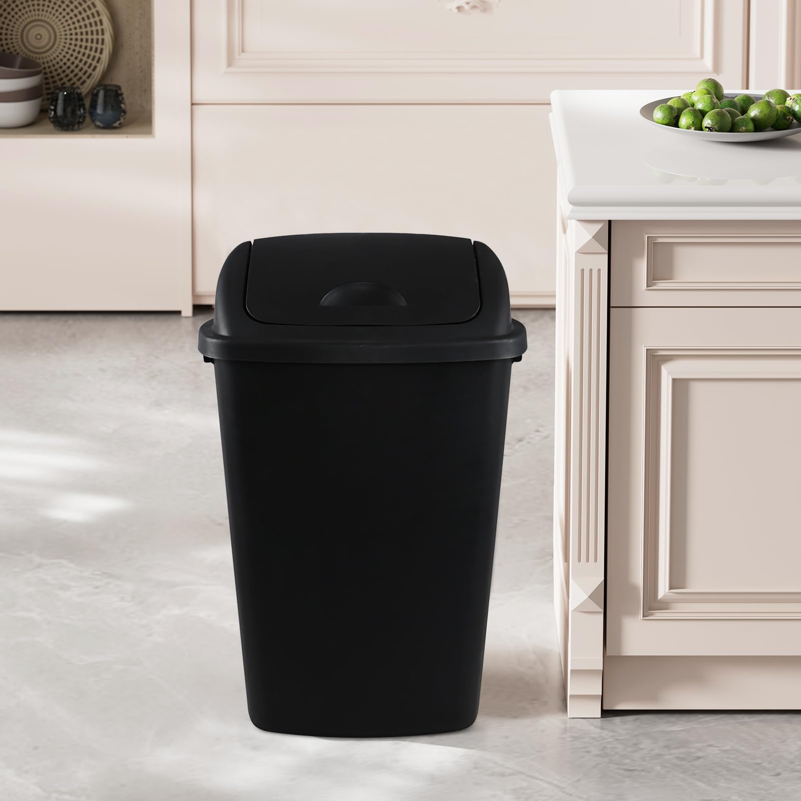 13 Gallon Kitchen Swing Lid Garbage Can (4 Count)