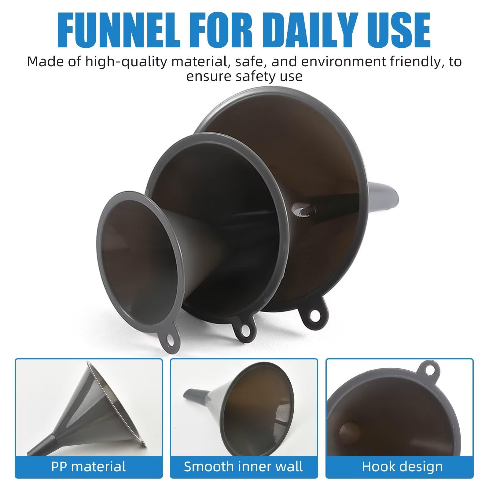 Plastic Kitchen Funnel Set of 3 (3 Count)