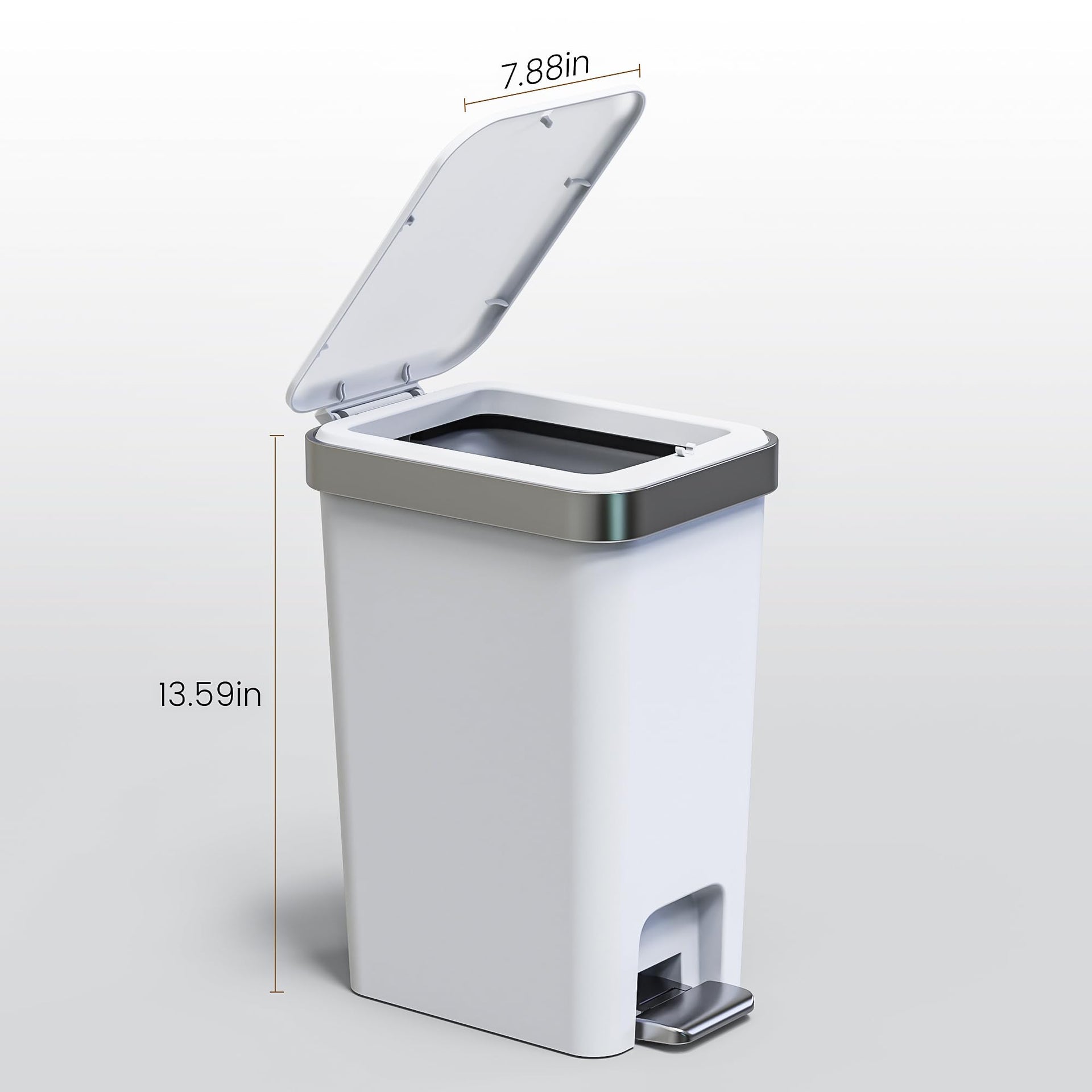 Small Bathroom Trash Can with Lid