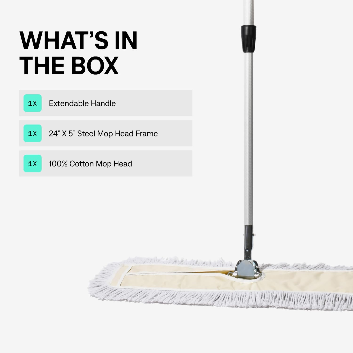 24 Inch Commercial Cotton Dust Mop & Floor Sweeper