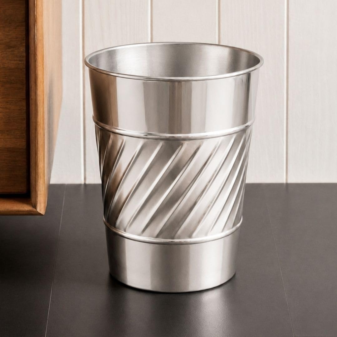 Metal Bathroom Trash Can