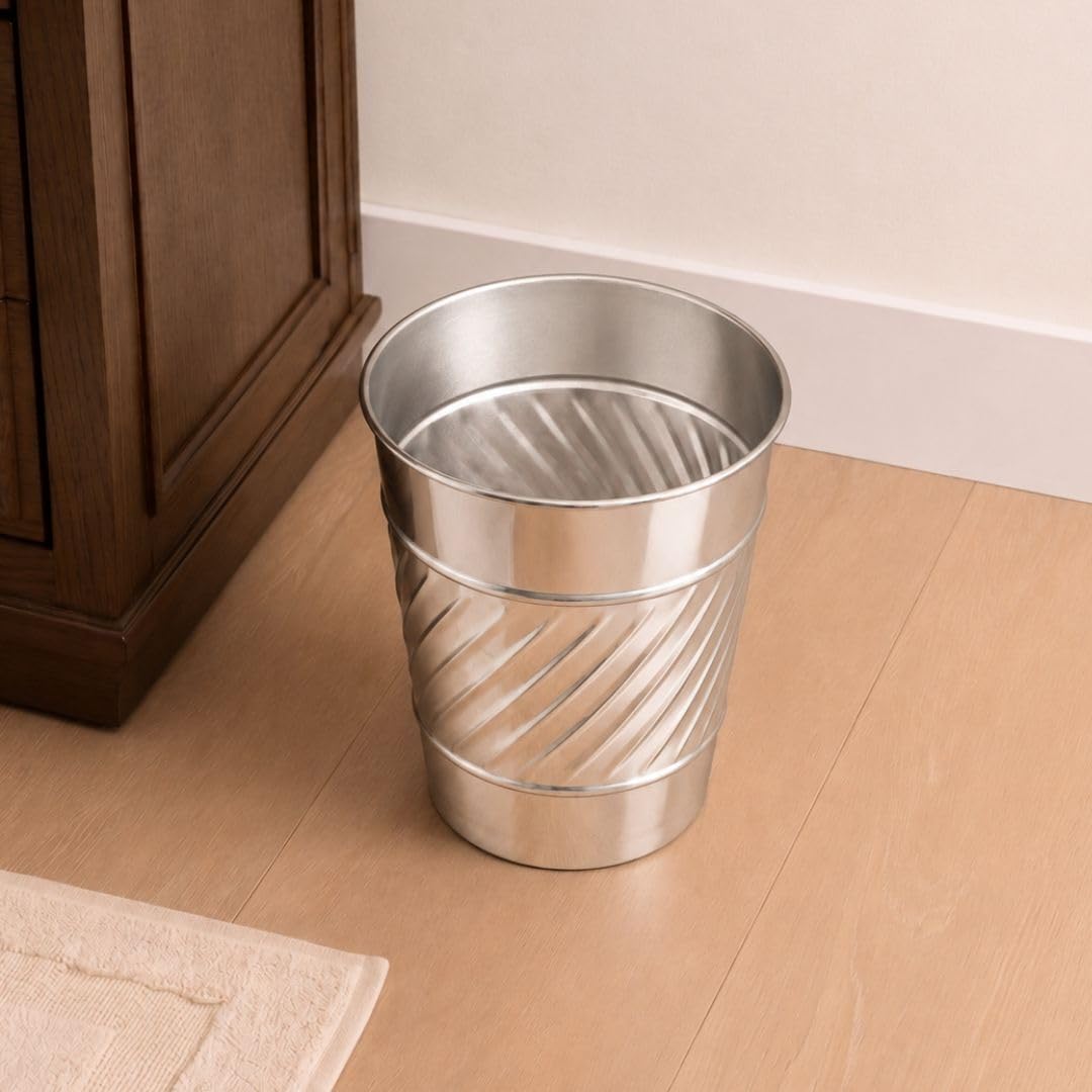 Metal Bathroom Trash Can