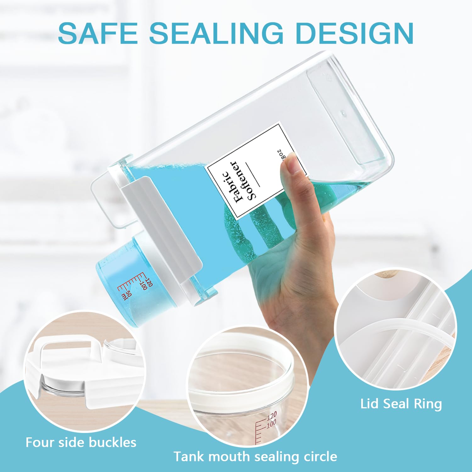 2 Pack Laundry Detergent Dispenser (156 Fl Oz)