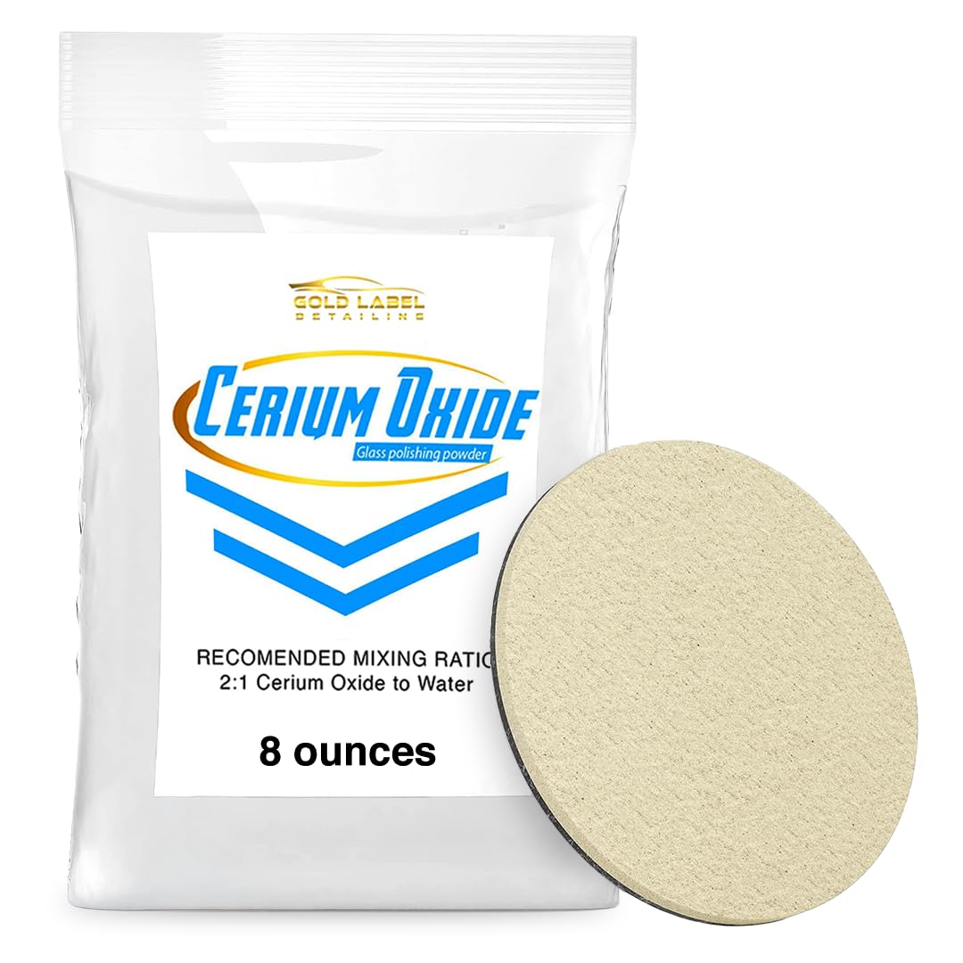 Optical Grade Cerium Oxide 8oz Glass Repair Powder (8 Ounce)