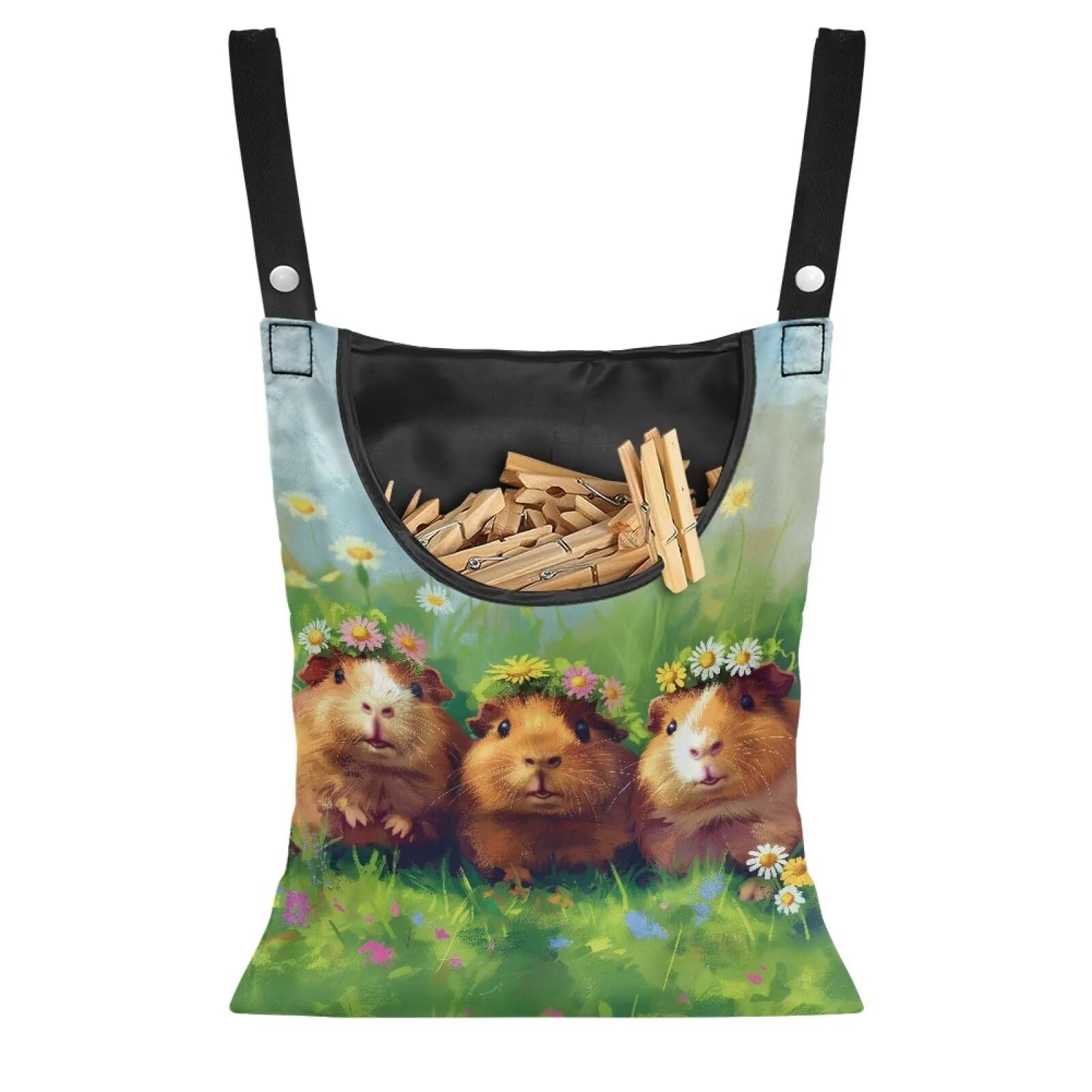 Guinea Pig Clothespin Bag Space