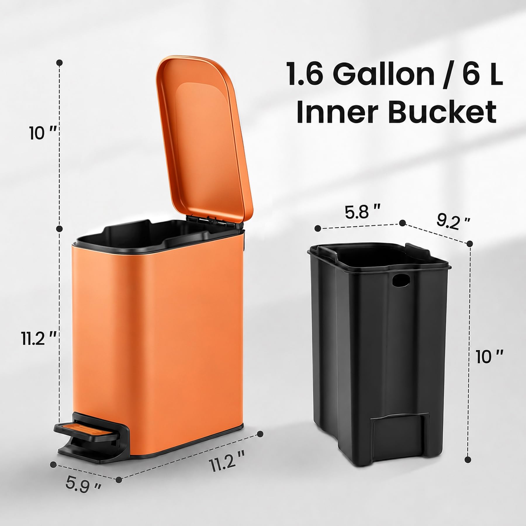 Small Bathroom Trash Can with Lid
