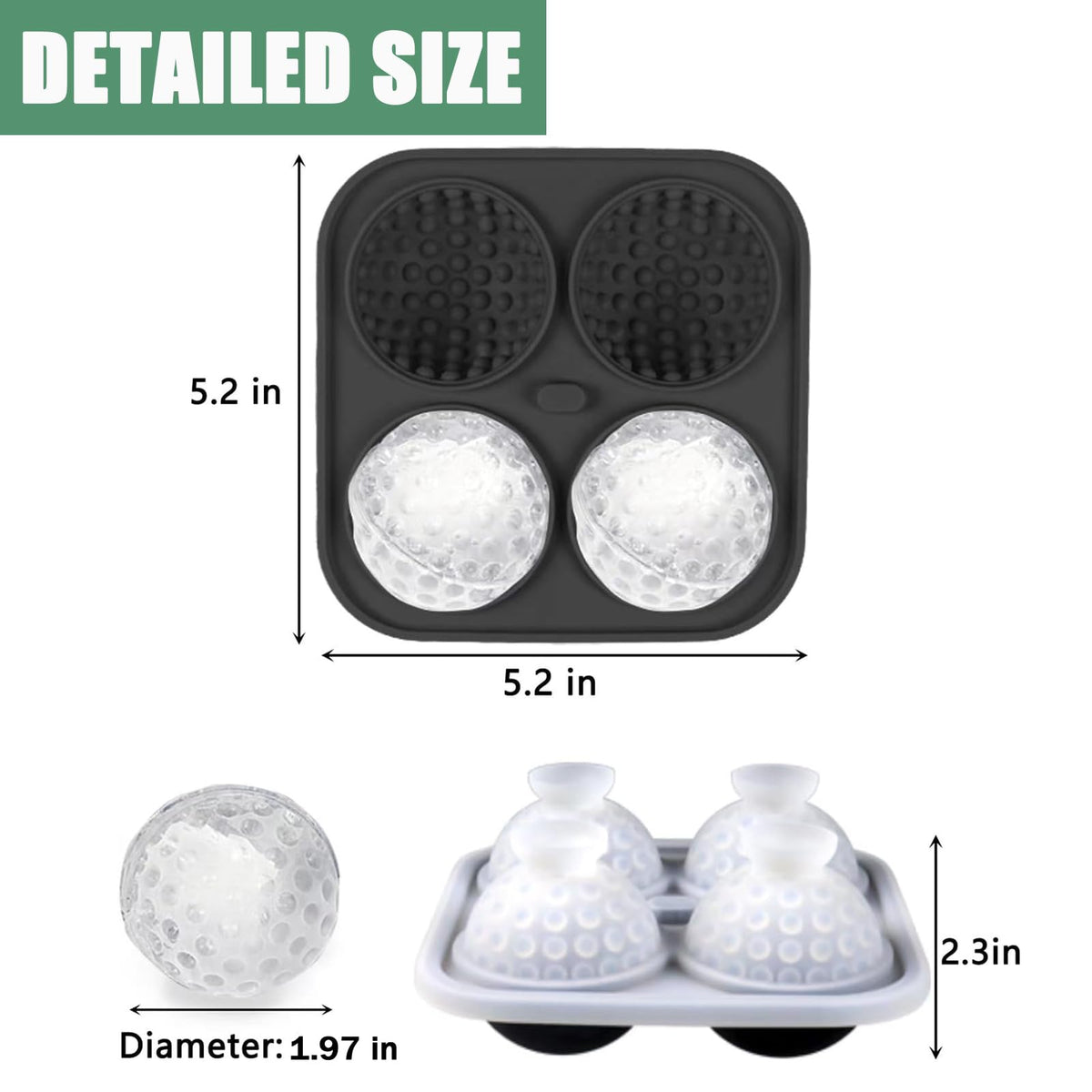 Golf Ice Cube Tray 3D