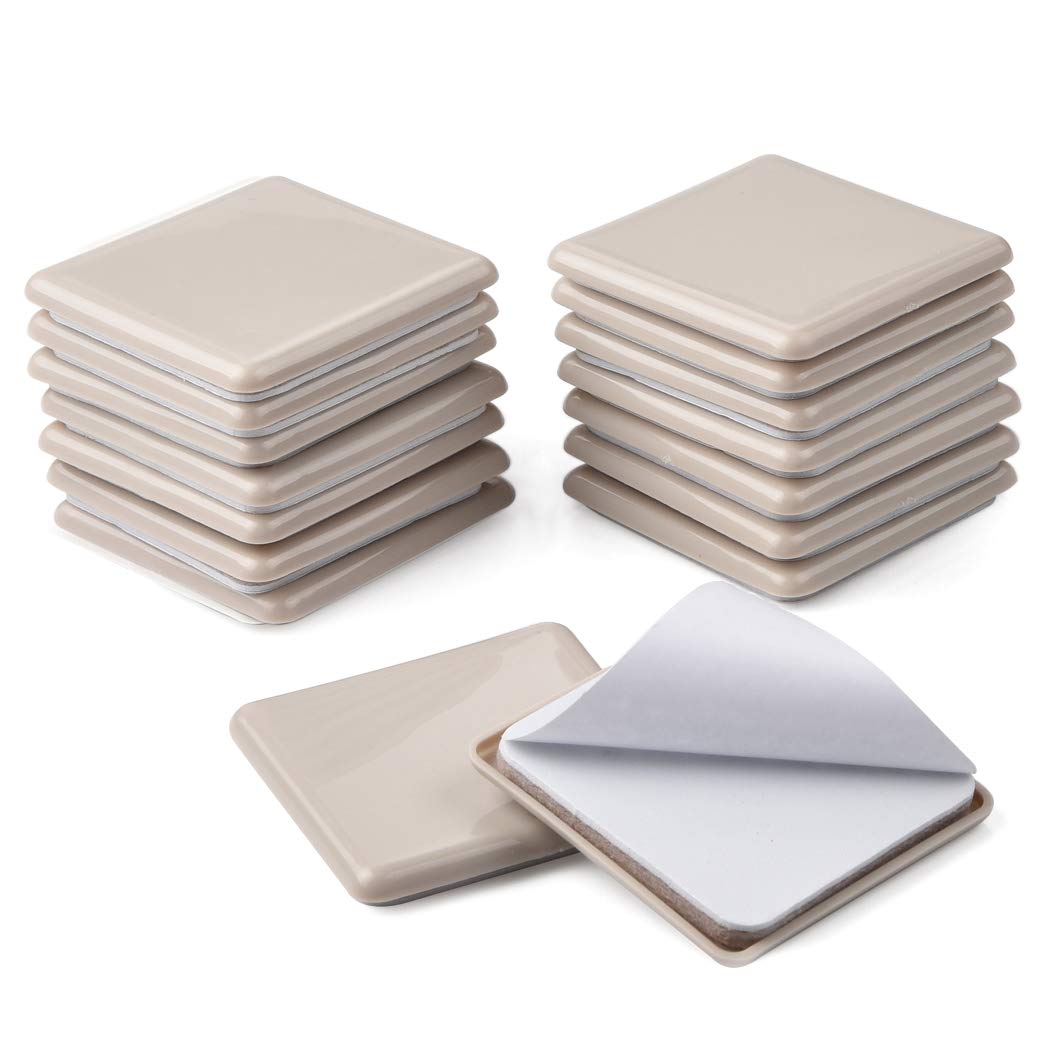 16 Pcs Self Stick Furniture Movers Sliders for Carpet (16 Count)