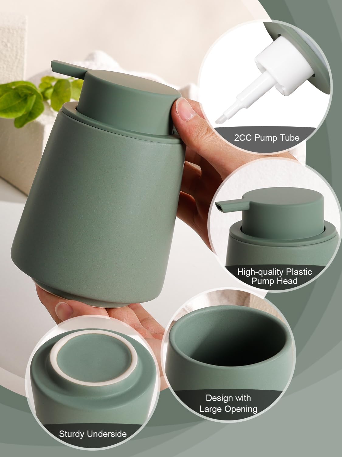 Ceramic Foaming Soap Dispenser