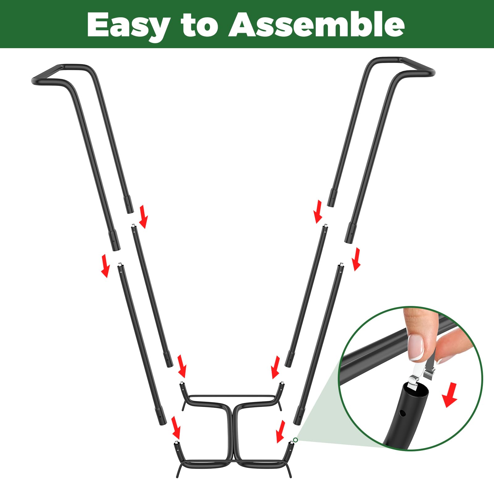 Outdoor Trash Bag Holder Metal Garden Trash Bag Holder for Yard Waste Stand Holds 30