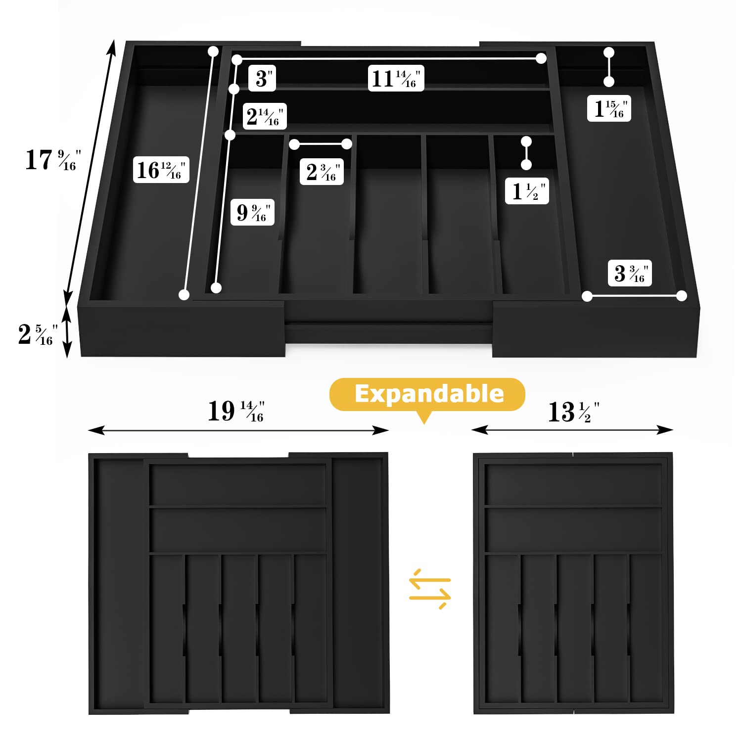 Utensil Organizer Silverware Drawer Organizer
