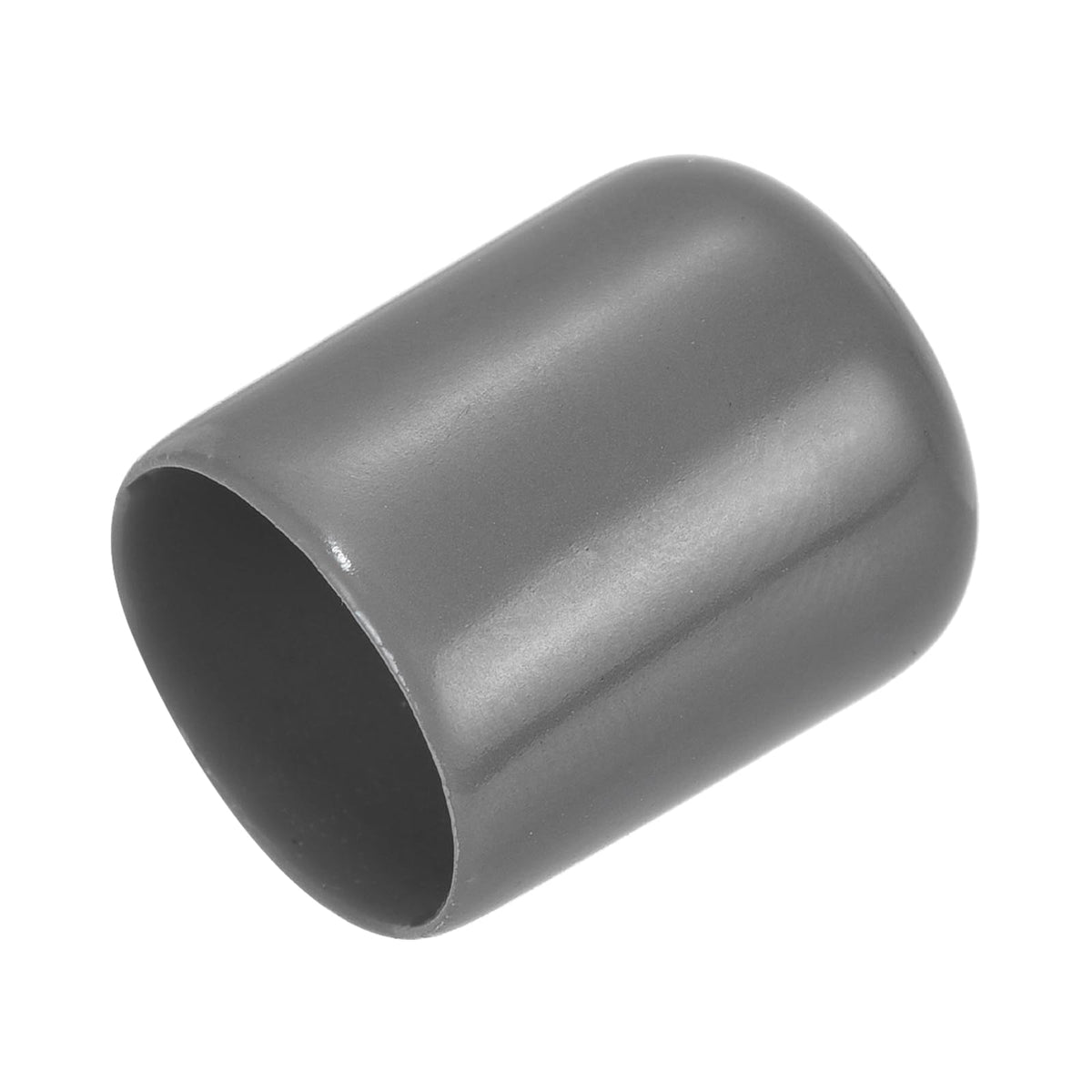20pcs Rubber End Caps 15mm ID Vinyl PVC Round Tube Bolt Cap Cover Screw Thread Protectors Dark Grey