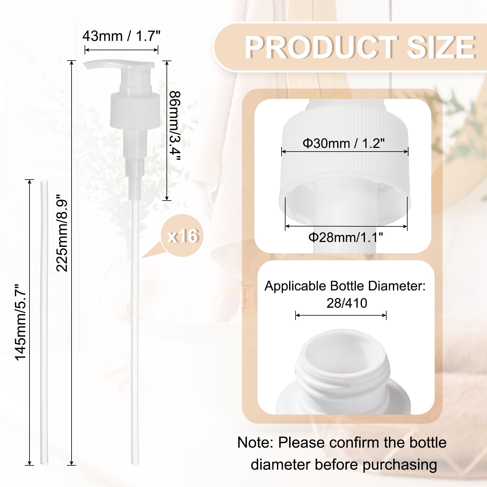 16 Pcs Soap Dispenser Pump Heads Soap Dispensers Top Pumps Replacement Switch Pumphead for Standard 28
